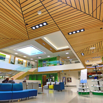 9Wood 2100 Panelized Linear at Lions Gate Hospital, North Vancouver, British Columbia. Kasian - Vancouver.