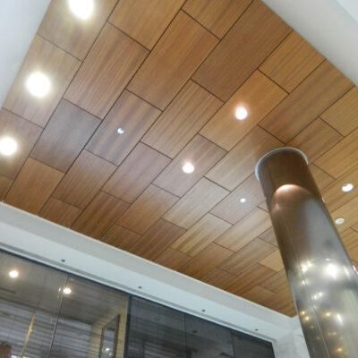 9Wood 4100 Tegular Tile at Columbia Centre, Rosemont, Illinois. Von Weise Associates.